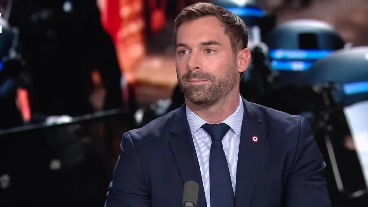 Julien Odoul sur le plateau de Sonia Mabrouk, le 29 octobre 2026. Photo : BFMTV