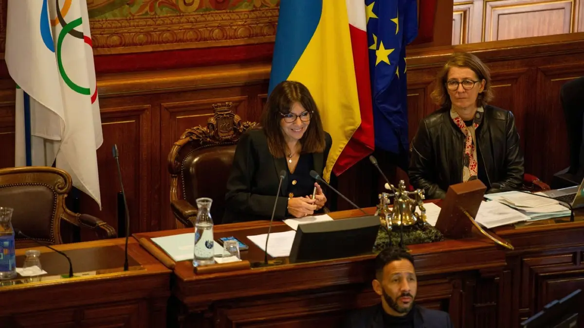 Anne Hidalgo lors du Conseil municipal de Paris du 12 décembre 2023. Photo : Cédric Lemoine, SIPA